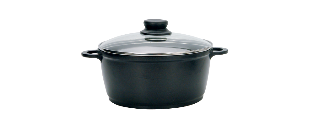 Black Cast - Casserole with glass lid
