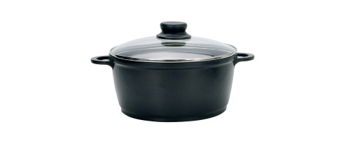 Black Cast - Kochtopf mit Glasdeckel