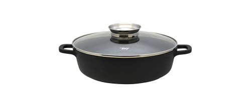 ELO Alucast - Round serving pan with glass lid